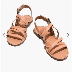 Madewelll Boardwalk Multistrap Sandal Natural Buff